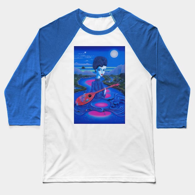 Serenade of the Moonlit Tide Baseball T-Shirt by TooplesArt